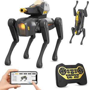cxjoigxi Smart Robot Dog, Interactive STEM Toys, Robotic Dog with Blaster, Voice & Remote Control, App Programming, 30+ Actions, Bionic Walking, Great Birthday Gifts for Kids Boys Girls Age 6+