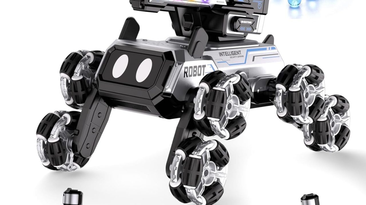 Godboat Robot Dog for Kids - Remote Control Robot Toys with Music/LED Eyes