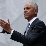 Former U.S. President Barack Obama speaks during the dedication ceremony for the opening of the Barack Obama Presidential Center in John Lewis Plaza on June 18, 2026 in Chicago, Illinois.