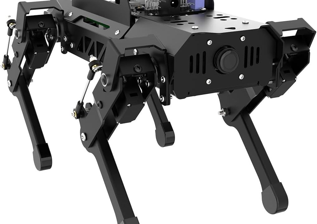 PuppyPi Robot Dog with ChatGPT Large AI Models AI Embodied Intelligence ROS Robotic Dog Vision Scene Voice Understanding SLAM Mapping Navigation Bionic Quadruped Robot, Advanced Kit & RaspberryPi5 4GB
