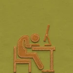 tired men sleeping at desk made in felt,Conceptual image of burnout person