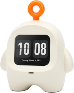 AUNMAS AI Robot, Voice Chat Companion with Multilingual Learning 37 Languages, Interactive Games Brain Teasers, Portable Pendant Design for Kids Boys Girls (White)