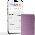 Pocket AI Voice Recorder, Auto Transcription, AI Note Taker, Baby Pink