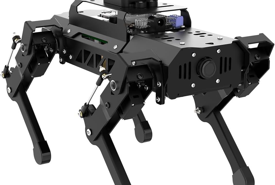 PuppyPi Robot Dog with ChatGPT Large AI Models AI Embodied Intelligence ROS Robotic Dog Vision Scene Voice Understanding SLAM Mapping Navigation Bionic Quadruped Robot, Pro Kit & RaspberryPi5 8GB