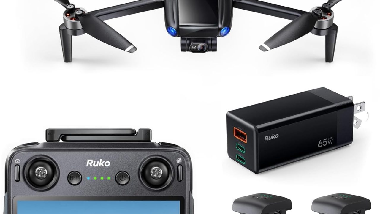 Ruko U11MINI 4K (RC3), Beginner Drone and Ruko PD65W USB C Charger