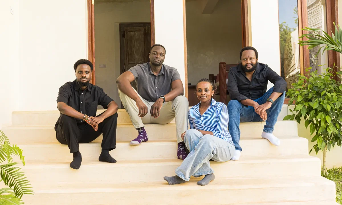 The Satlyt team, from left to right, engineer Leina Moli, founder and CEO Rama Afullo, engineer Junn Wangari, and CTO Nelson Psenjen.