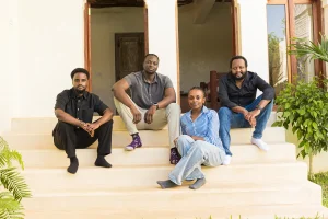 The Satlyt team, from left to right, engineer Leina Moli, founder and CEO Rama Afullo, engineer Junn Wangari, and CTO Nelson Psenjen.
